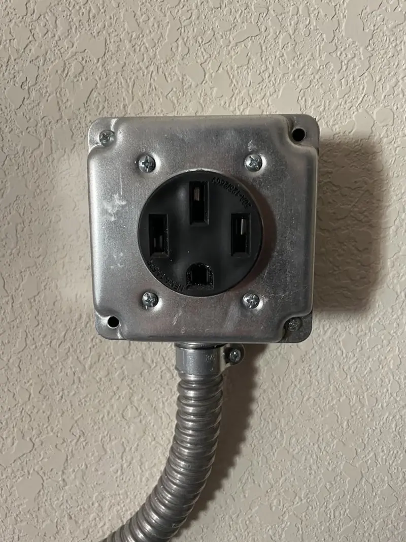 NEMA 14-50 outlet installed for Electrical Panel Upgrade in Eagar